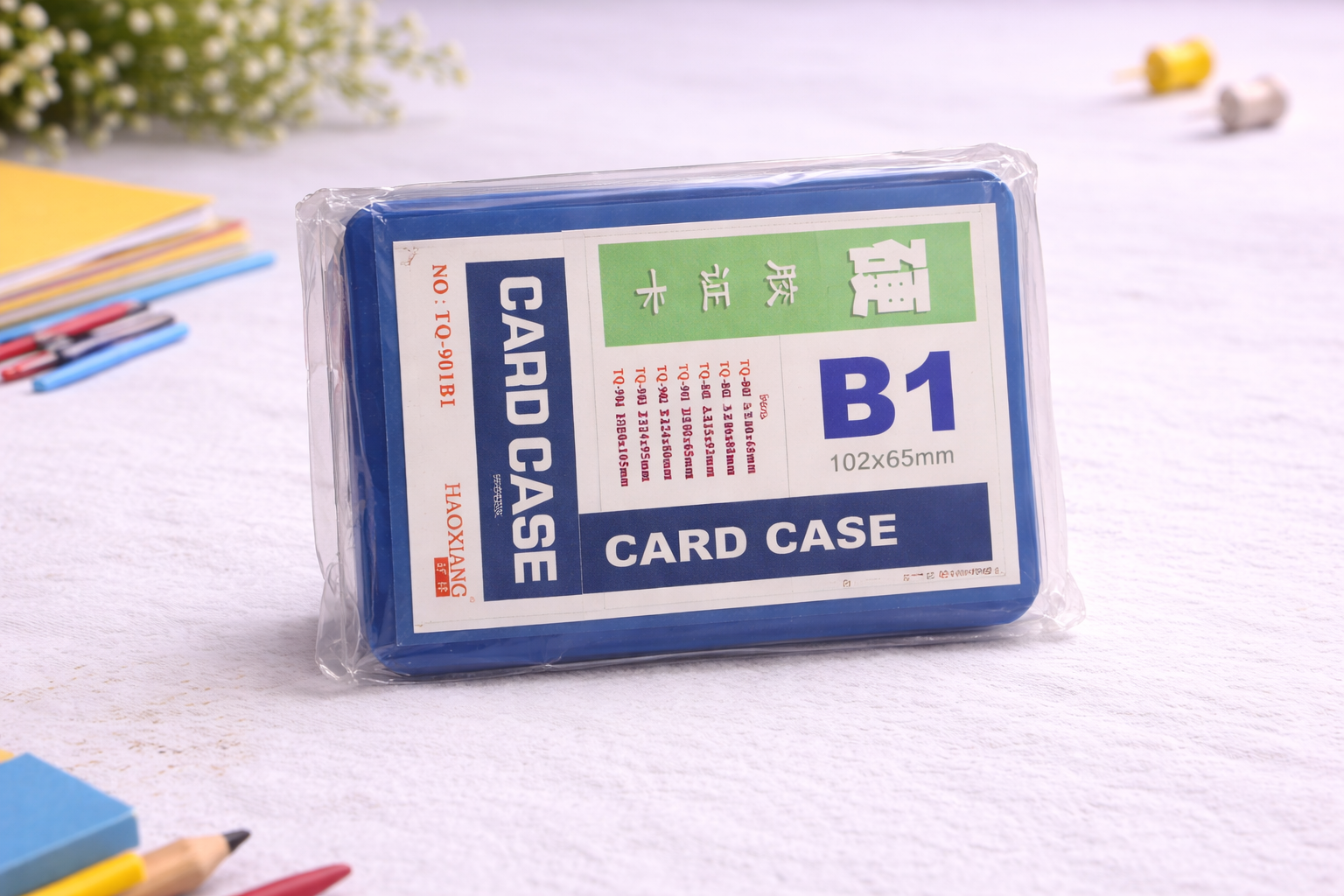 B1 Plastic Card Case 102×65mm | Durable ID & Visiting Card Holder