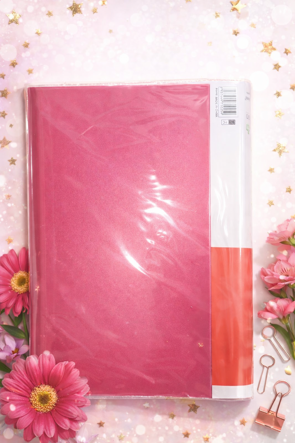 A4 Plastic Report Cover File Pink | Transparent Front Document Folder