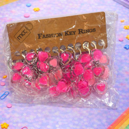 Heart Charm Fashion Key Rings Set