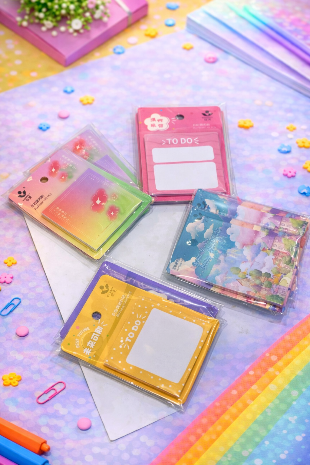 Cute To-Do Sticky Notes Set