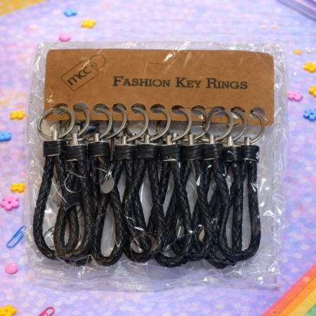 Braided Leather Keychain Set |
