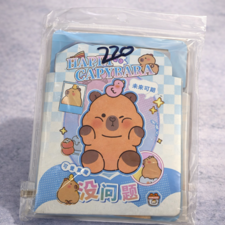 Happy Capybara Cute Cartoon Mini Notebook – Aesthetic Pocket Diary