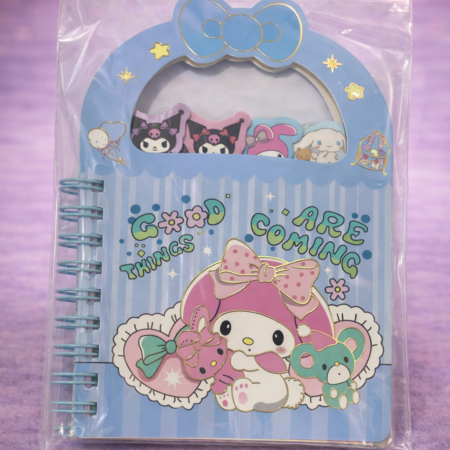 Cute Cartoon Spiral Notebook – Aesthetic Pocket Notebook for Kids & Girls