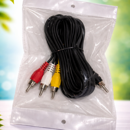 3.5mm to 3 RCA Audio Video Cable (Male to Male)