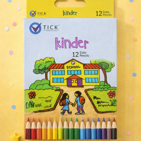 Tick Kinder Color Pencils – Smooth & Bright Coloring Pencils for Kids