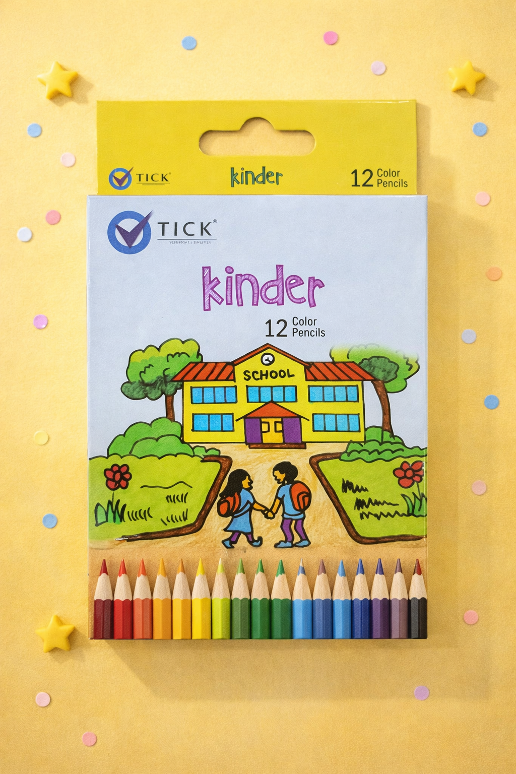 Tick Kinder Color Pencils – Smooth & Bright Coloring Pencils for Kids