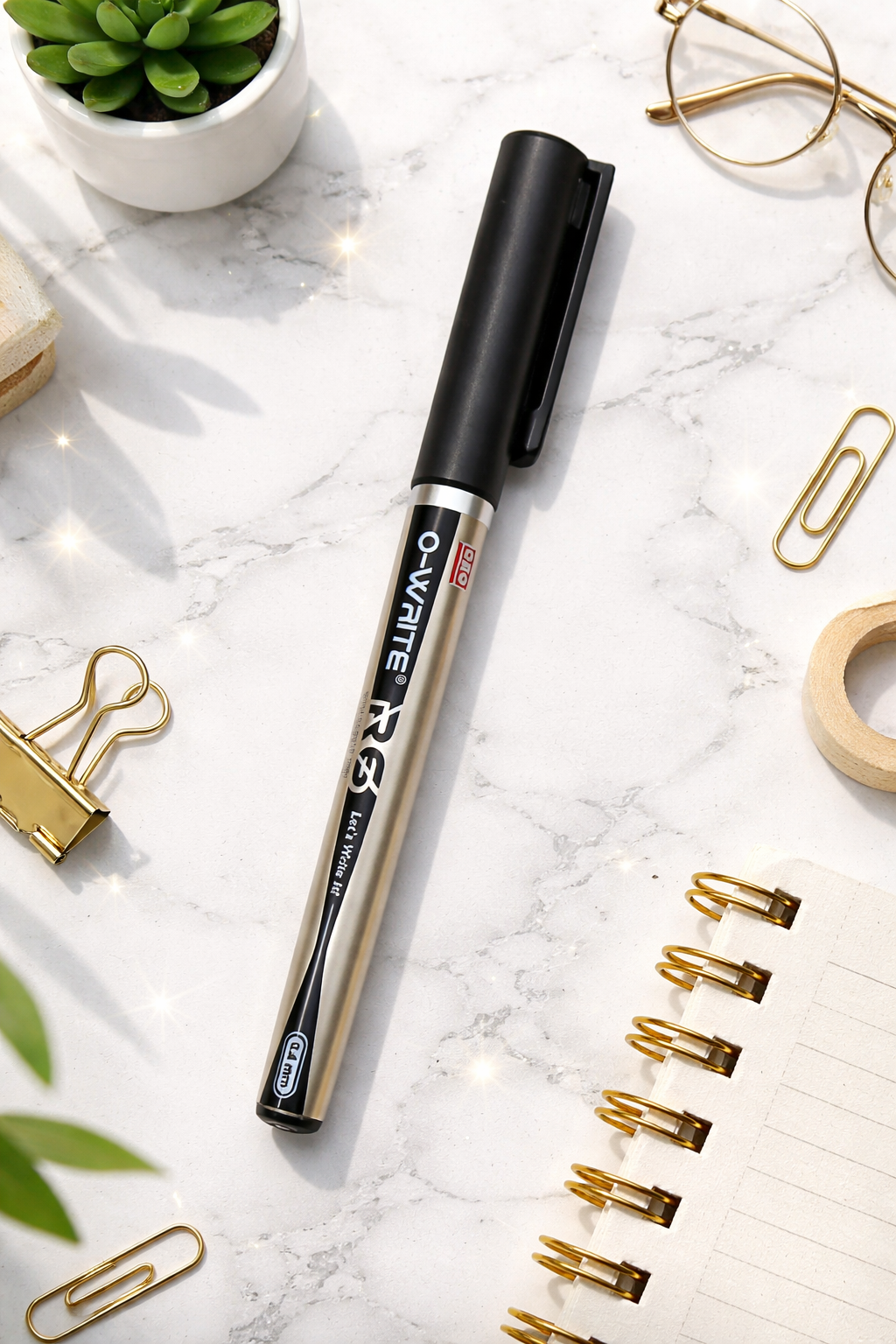 O-Write R6 Permanent Marker – Black Ink, Bold & Long-Lasting