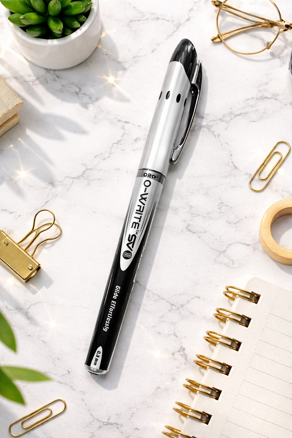 O-Write SV8 Ball Pen – Black Ink, Smooth & Effortless Writing