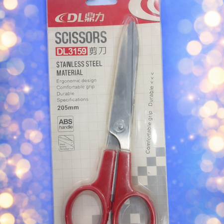 DL DL3159 Stainless Steel Scissors – 205mm Durable Office & Craft Scissors with ABS Handle