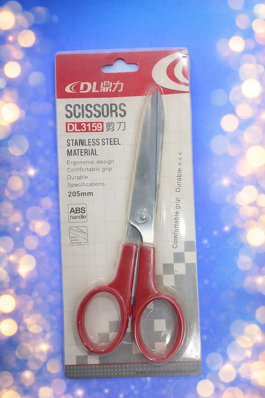 DL DL3159 Stainless Steel Scissors – 205mm Durable Office & Craft Scissors with ABS Handle