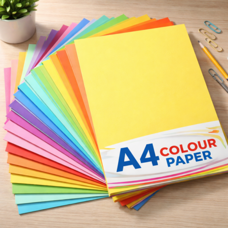 A4 Colour Paper Sheets – Bright Multicolor Paper for Printing, Crafts & School Use- Loose
