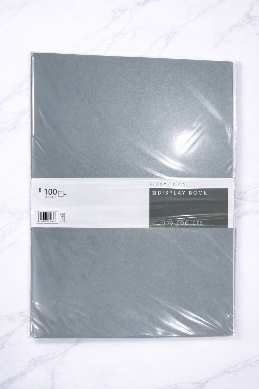 Grey A4 Display Book Folder – 100 Pockets Document Presentation File