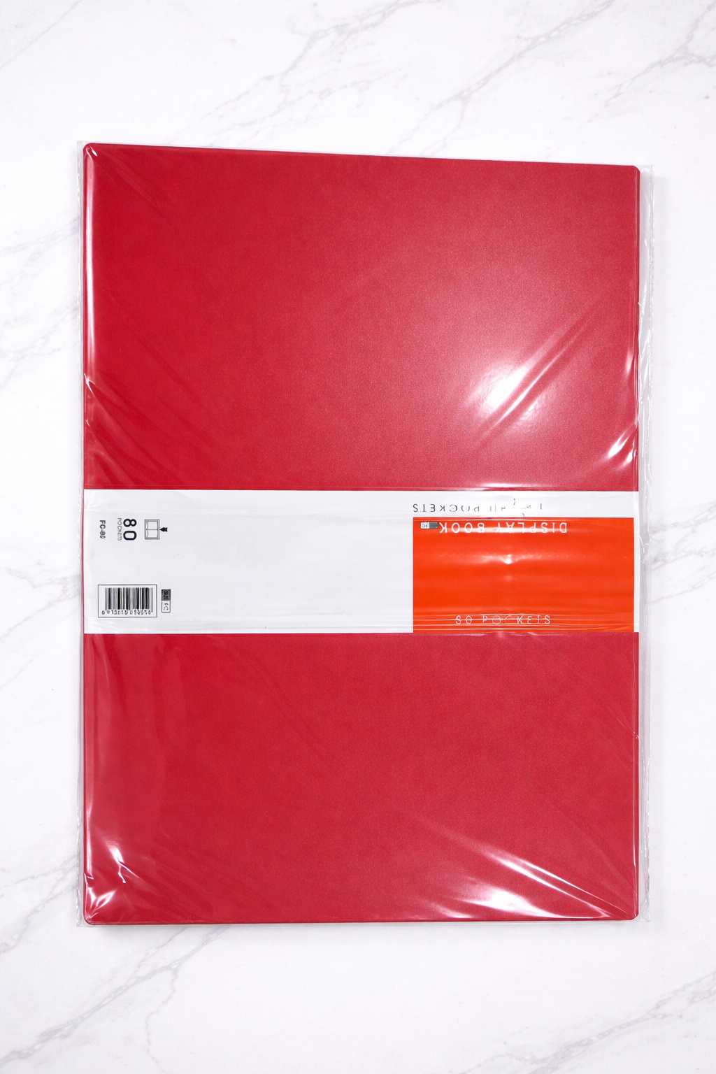 Red A4 Display Book Folder – 80 Pockets Document Presentation File