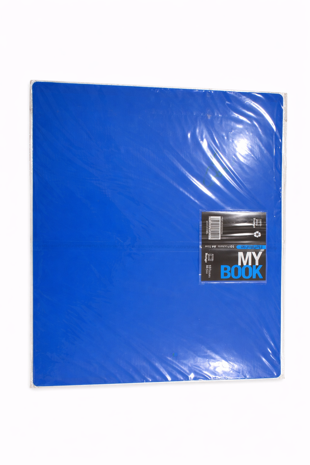 Blue A4 Refillable Display Book Folder – 10 Pockets Document Presentation File