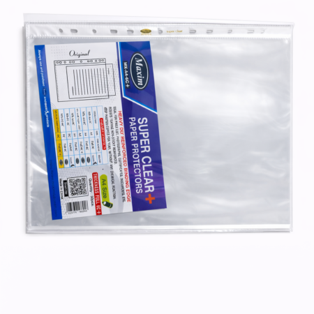Maxim A4 Super Clear Sheet Protectors – Heavy Quality Transparent File Sleeves