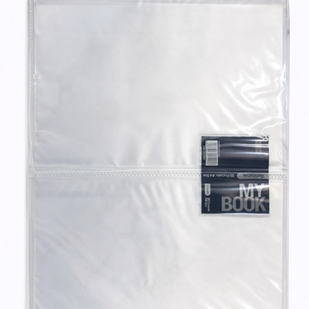 Transparent A4 Refillable Display Book Folder – 20 Pockets Clear Document File