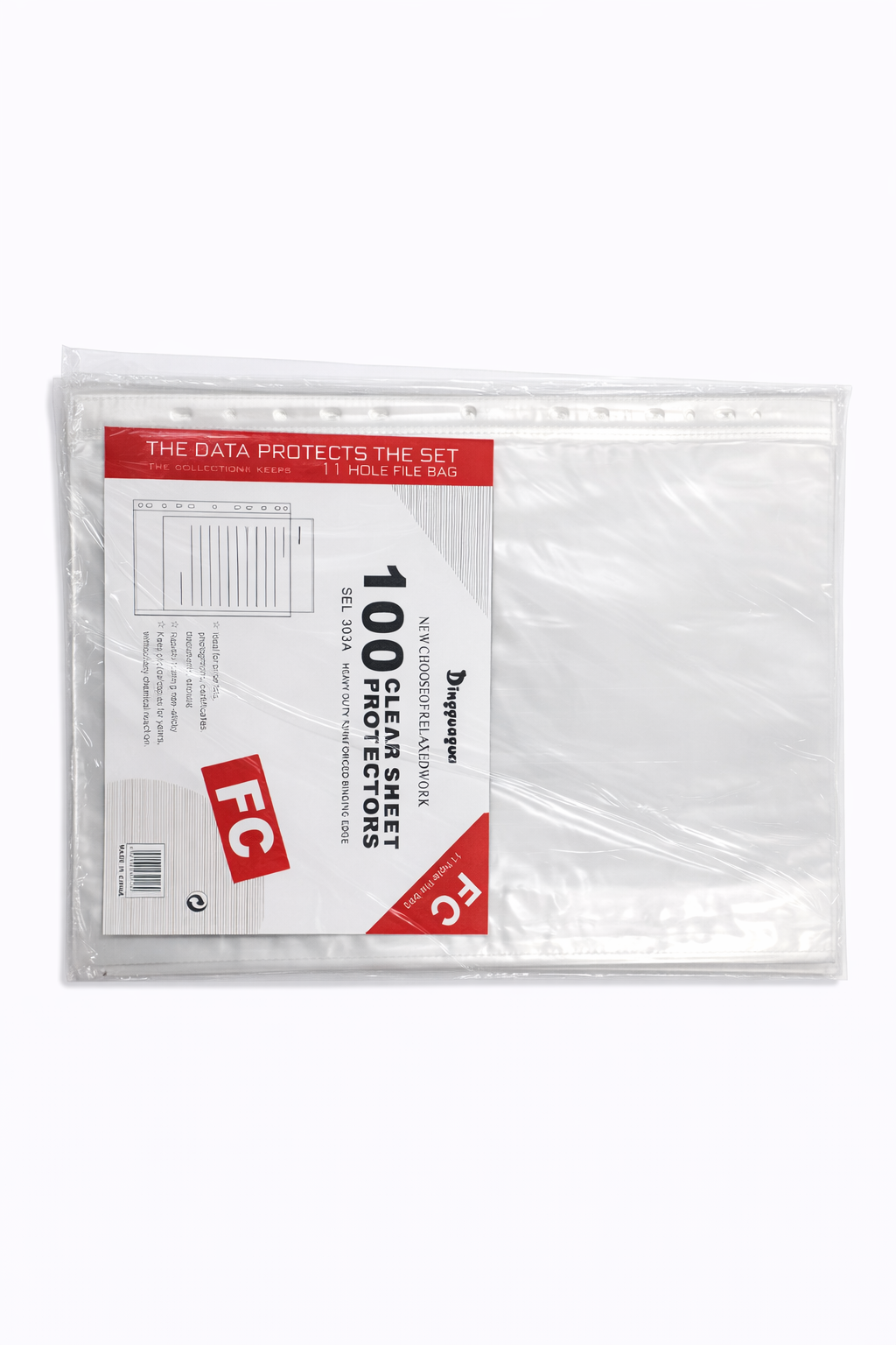 A4 Clear Sheet Protectors Transparent File Sleeves with Holes