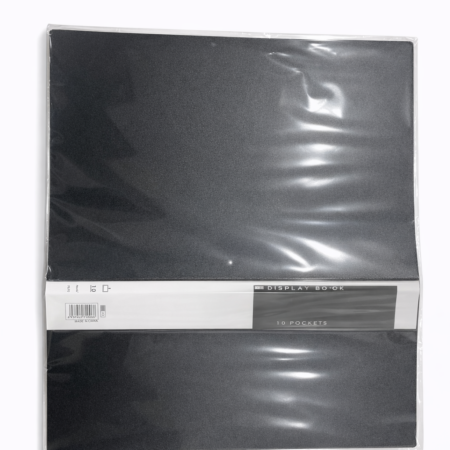 Black A4 Display Book Folder – 10 Pockets Document Presentation File