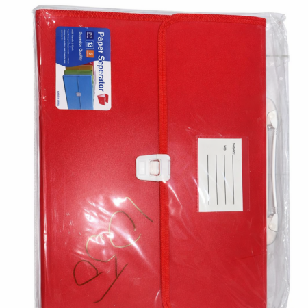 Button Lock Expanding File Folder – Paper Separator Document Organizer