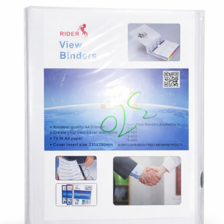 A4 View Binder Ring File – Transparent Cover Presentation Binder