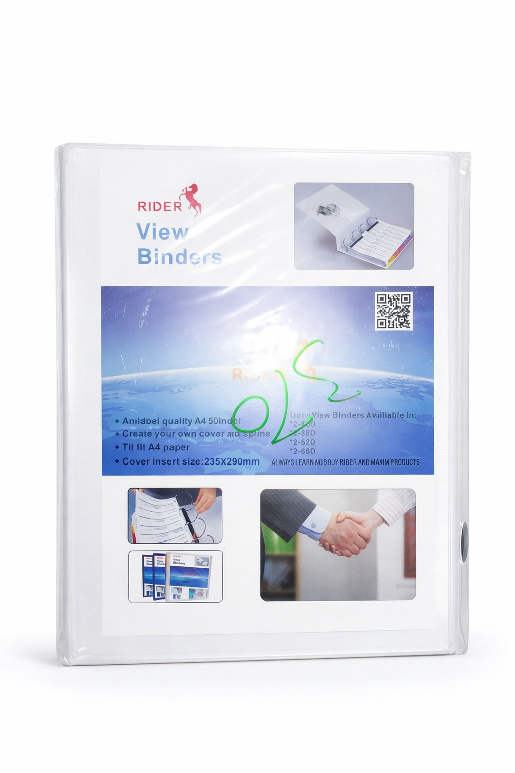 A4 View Binder Ring File – Transparent Cover Presentation Binder