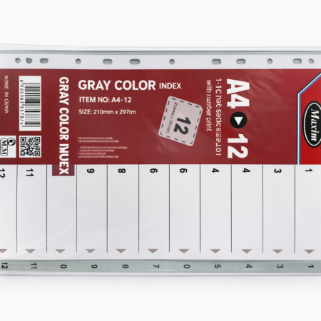 A4 12-Tab Paper File Separator β Numbered Index Divider Set