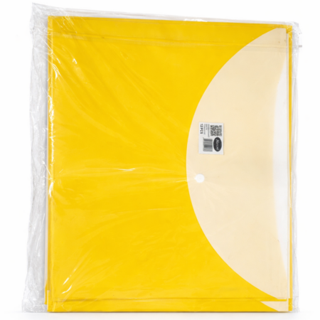 A4 Button File Folder β Plastic Document Envelope (Yellow)
