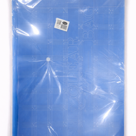 A4 Plastic Button File Folder – Blue (Snap Closure)