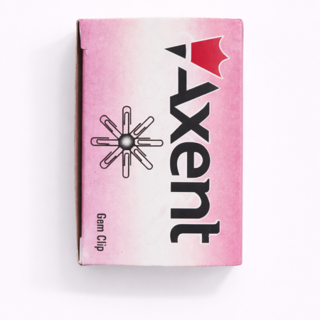 Axent Gem Clips | Strong Metal Paper Clips for Office, School & Home Use
