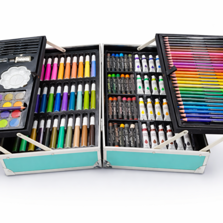 Large Professional Art Set Box β Complete Drawing & Painting Kit with Metal Case