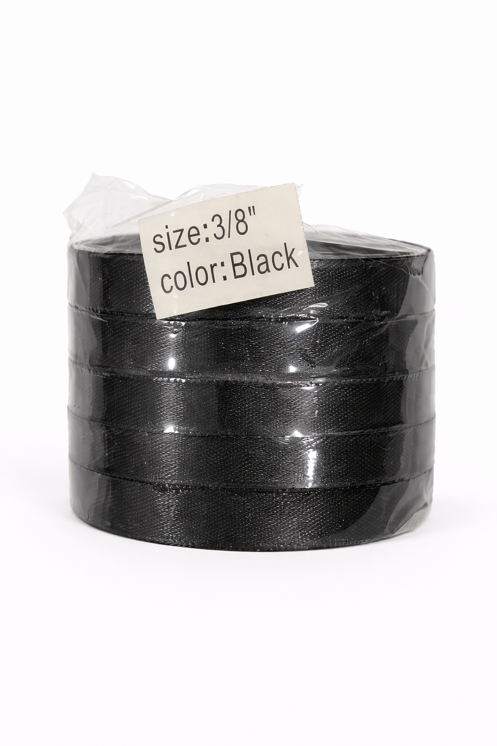 Black Satin Ribbon 3/8 Inch – Premium Decorative Craft Ribbon