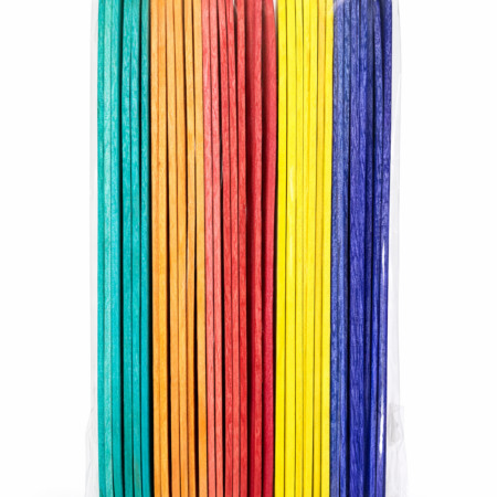 Multicolor Wooden Craft Sticks – Colored Ice Cream Sticks for DIY & Art Projects