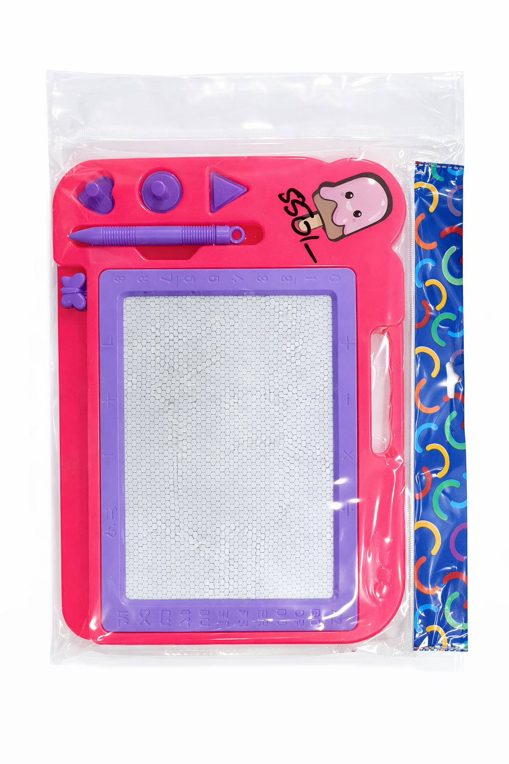 Kids Magnetic Writing & Drawing Board with Shapes – Reusable Learning Board