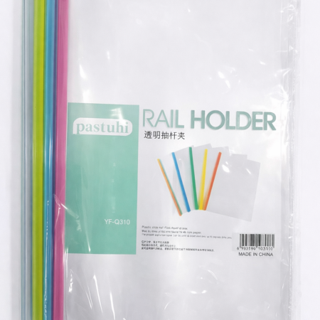 Plastic Stick File Folder – A4 Size (Transparent / Assorted Colors)