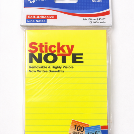 Grash 4060L Neon Sticky Notes – Self Adhesive Lined Notes