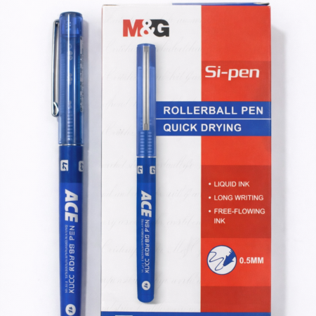 M&G Si-Pen ACE Rollerball Pen – 0.5mm Quick Drying Blue Ink