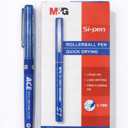 M&G Si-Pen ACE Rollerball Pen – 0.7mm Quick Drying Blue Ink