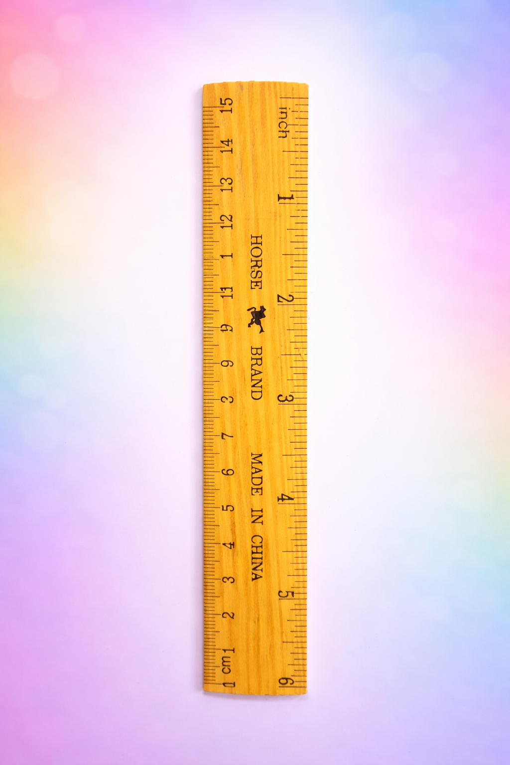 Horse Brand Wooden Ruler 15cm / 6 Inch – Durable Measuring Scale