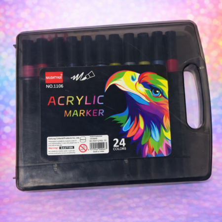 Acrylic Marker Set – 24 Colors with Storage Case