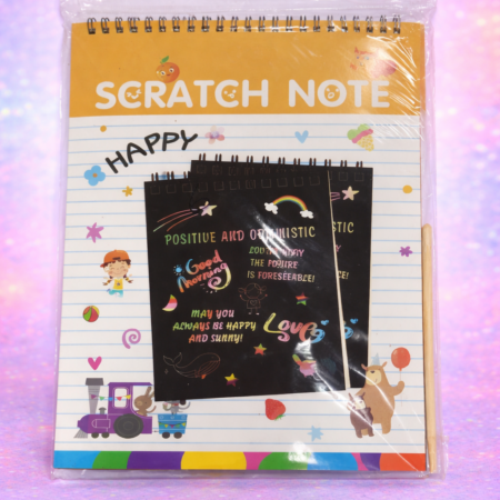 Scratch Note Art Book with Wooden Stylus