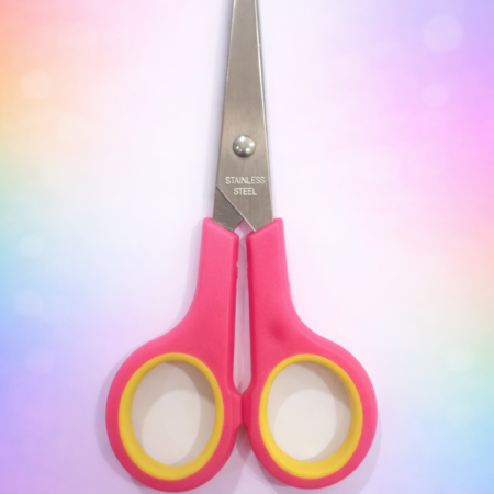 Stainless Steel Scissors – Pink & Yellow Handle