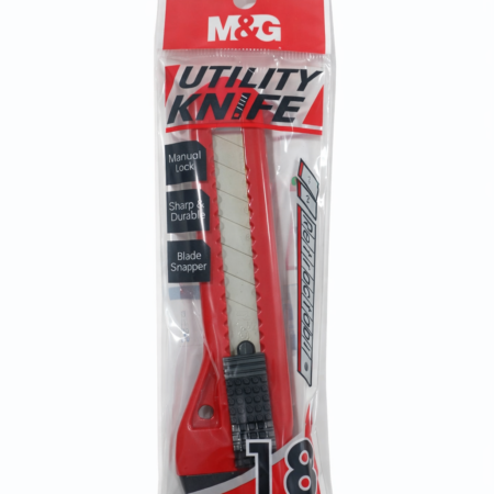 M&G 18mm Utility Knife – Wide Blade Snap-Off Cutter with Manual Lock