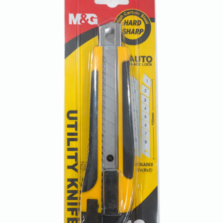 M&G 18mm Utility Knife Auto Lock – Heavy Duty Wide Blade Cutter