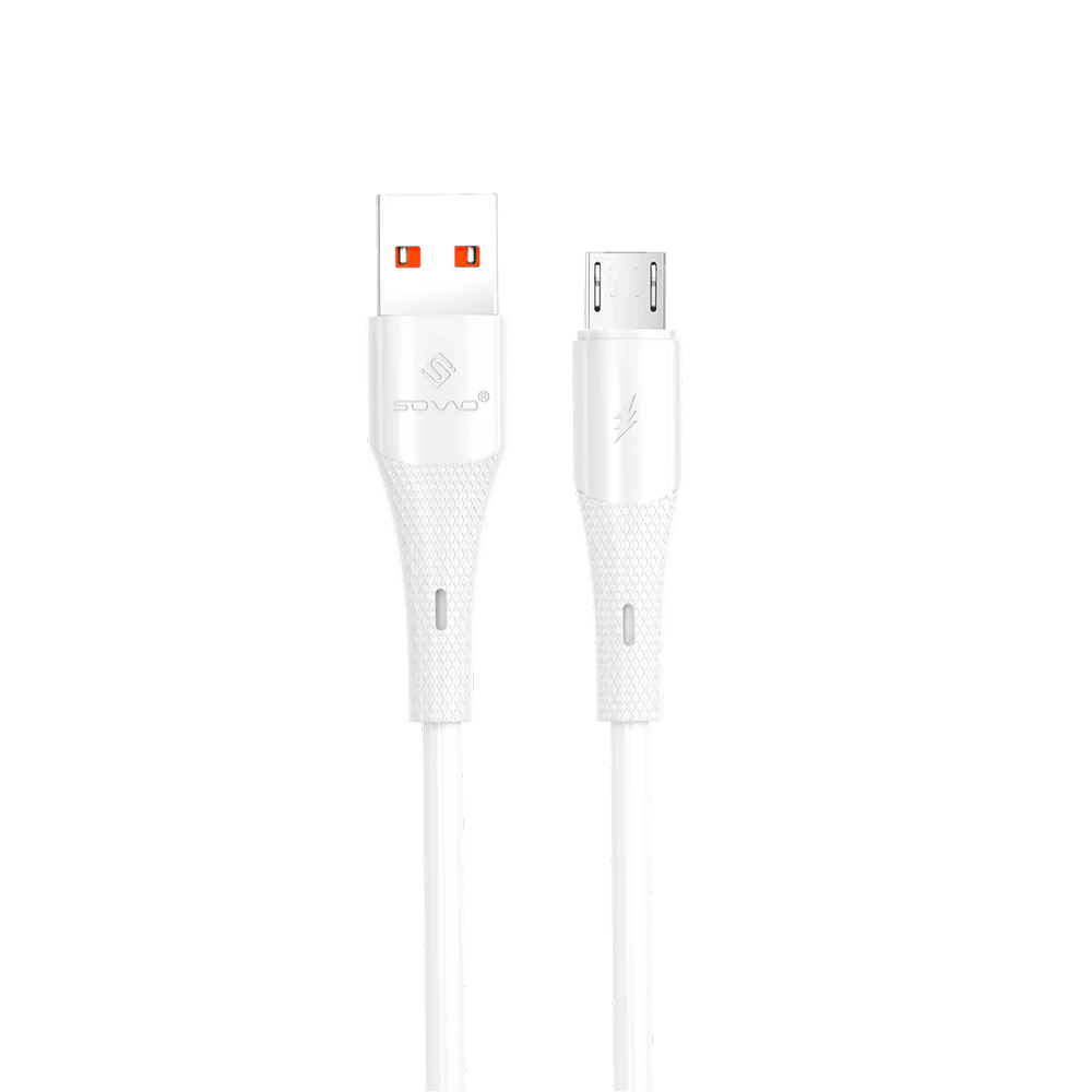 SOVO STRONG 3-in-1 Charging Cable – Micro-USB, iOS & Type-C Soft Cable (3A Fast Charging)