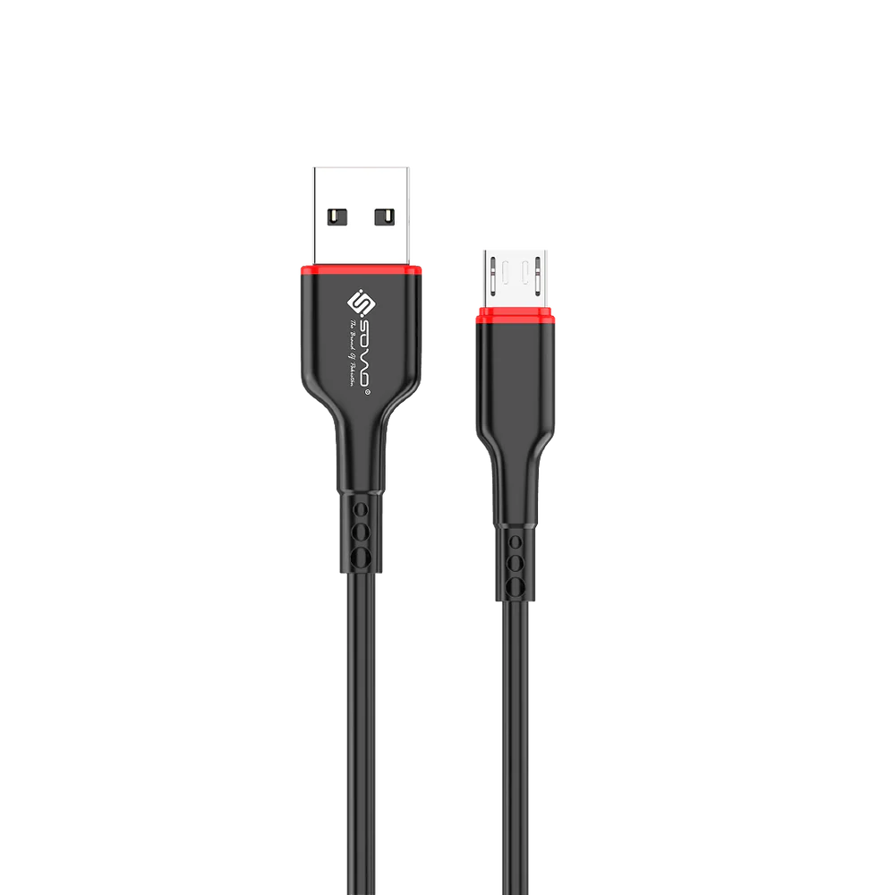 SOVO Force 3-in-1 Charging Cable – iOS, Micro-USB & Type-C Fast Charging Cable (3.4A)