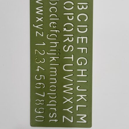 Plastic Alphabet & Number Stencil Scale – Durable Drawing & Writing Template