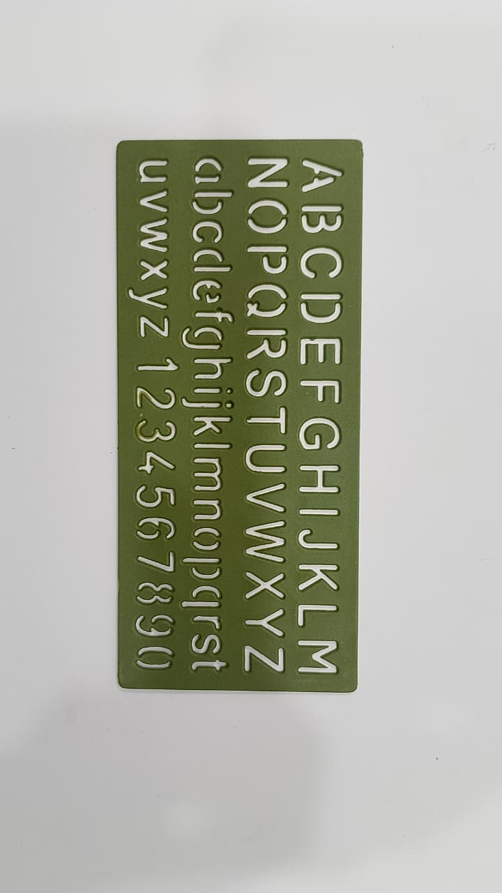 Plastic Alphabet & Number Stencil Scale – Durable Drawing & Writing Template