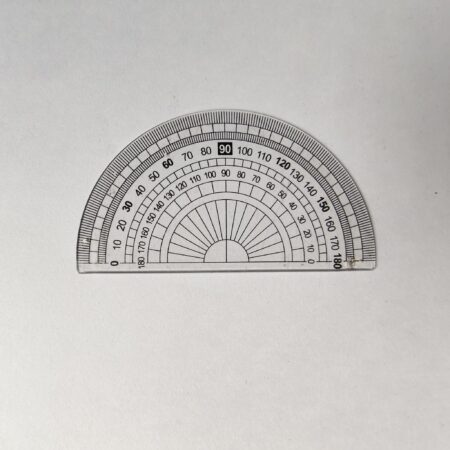 MAX Geometry Protractor – 180 Degree Transparent Angle Measuring Scale