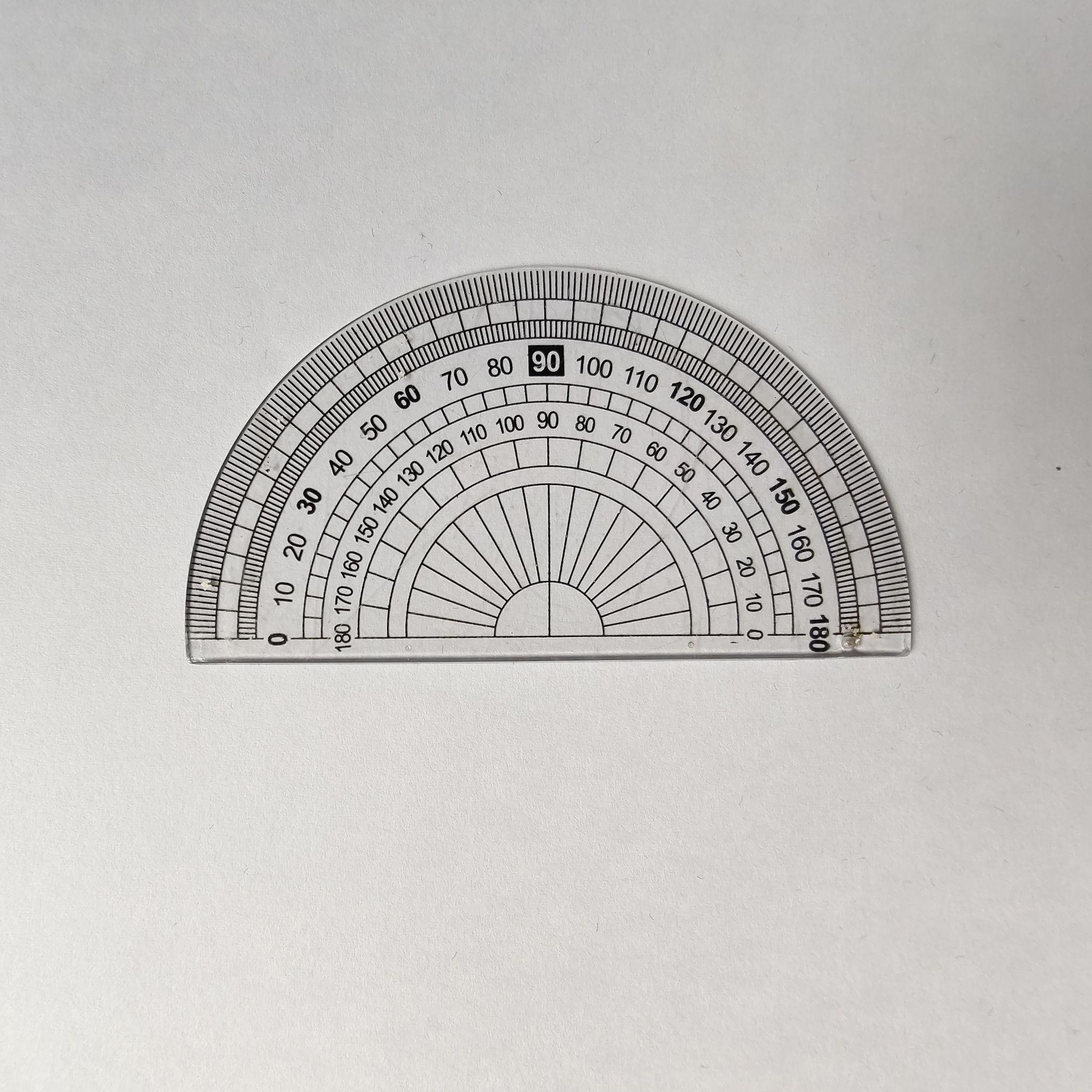 MAX Geometry Protractor – 180 Degree Transparent Angle Measuring Scale