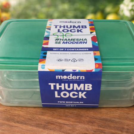 Modern Thumb Lock Food Storage Containers Set β 7 Piece Airtight Kitchen Storage Set